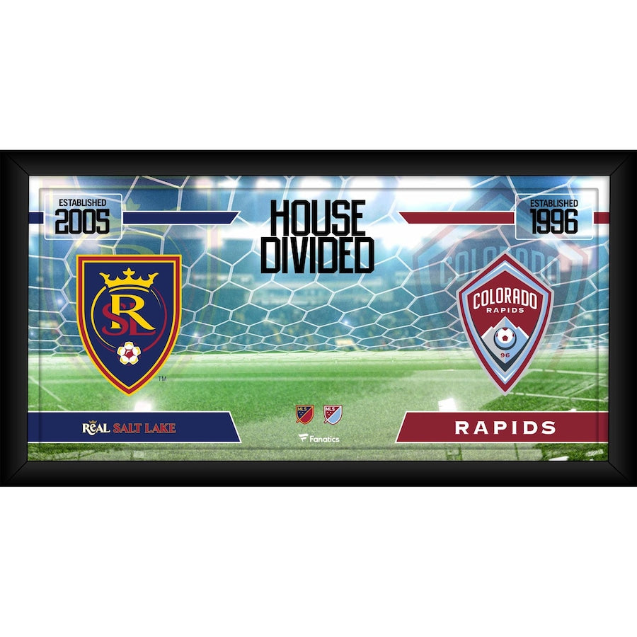 Real Salt Lake vs. Colorado Rapids Framed 10'' x 20'' House Divided Collage