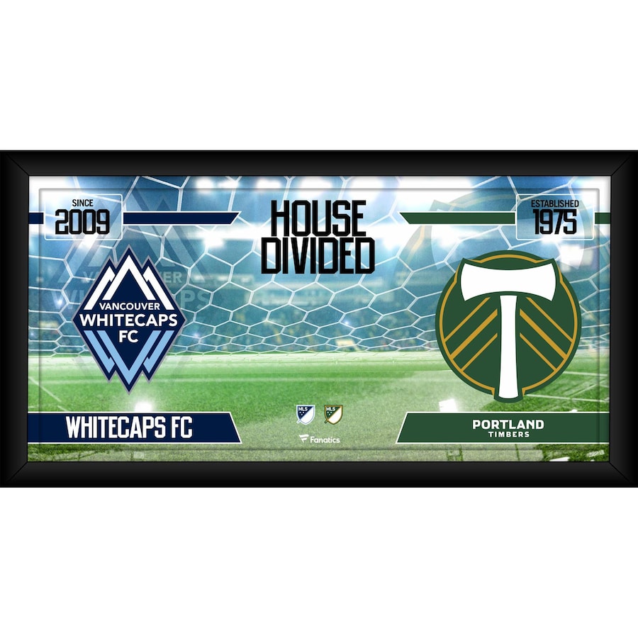 Vancouver Whitecaps FC vs. Portland Timbers Framed 10'' x 20'' House Divided Collage