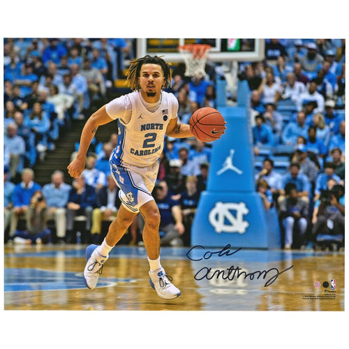 Cole Anthony North Carolina Tar Heels Autographed 16'' x 20'' Dribbling Photograph