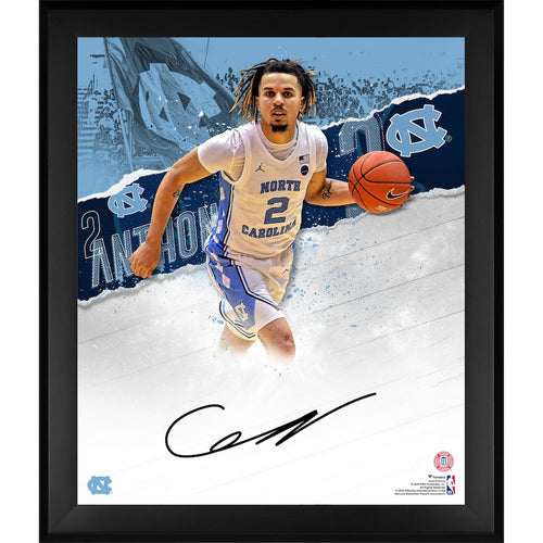 Cole Anthony North Carolina Tar Heels Framed Autographed 20'' x 24'' In Focus Dribbling Photograph