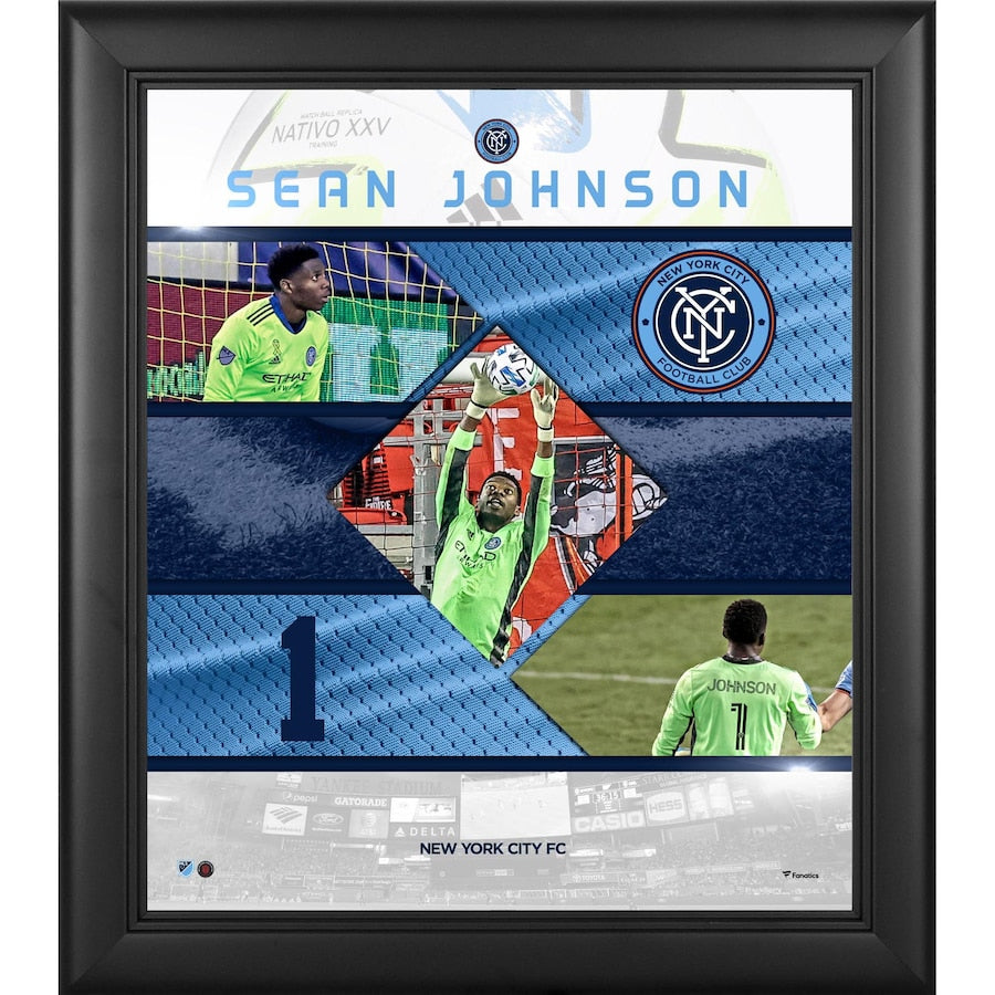 Sean Johnson New York City FC Framed 15'' x 17'' Stitched Stars Collage