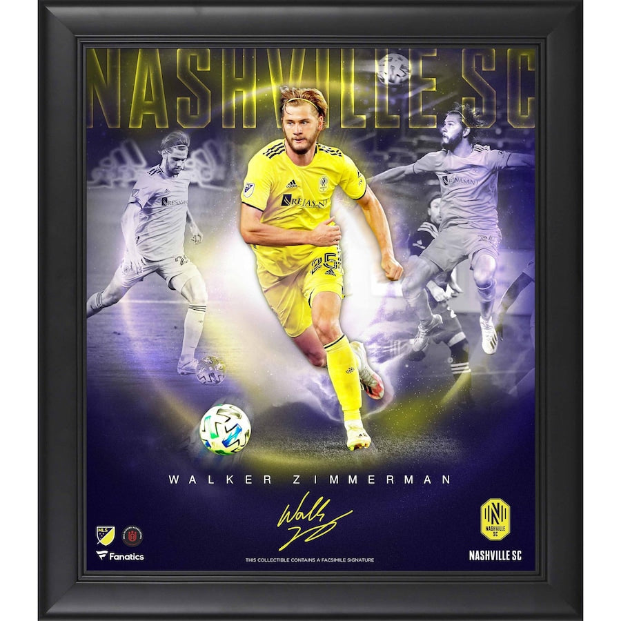 Walker Zimmerman Nashville SC Framed 15'' x 17'' Stars of the Game Collage - Facsimile Signature