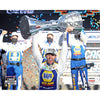 Chase Elliott Unsigned 2020 NASCAR Cup Champion Holding Trophy Above Head Photograph
