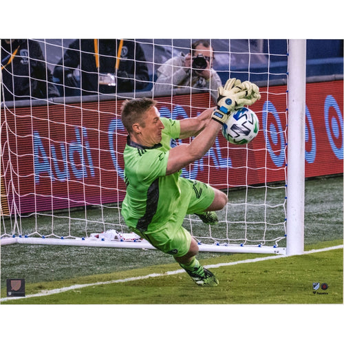 Tim Melia Sporting Kansas City Unsigned 2020 MLS Playoffs Round 1 Penalty Shootout Save in Win Photograph