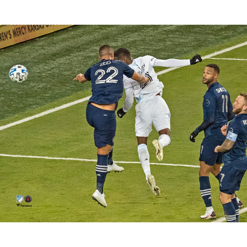 Bakaye Dibassy Minnesota United FC Unsigned 2020 MLS Playoffs Western Conference Semi-Finals Header Goal in Win Photograph