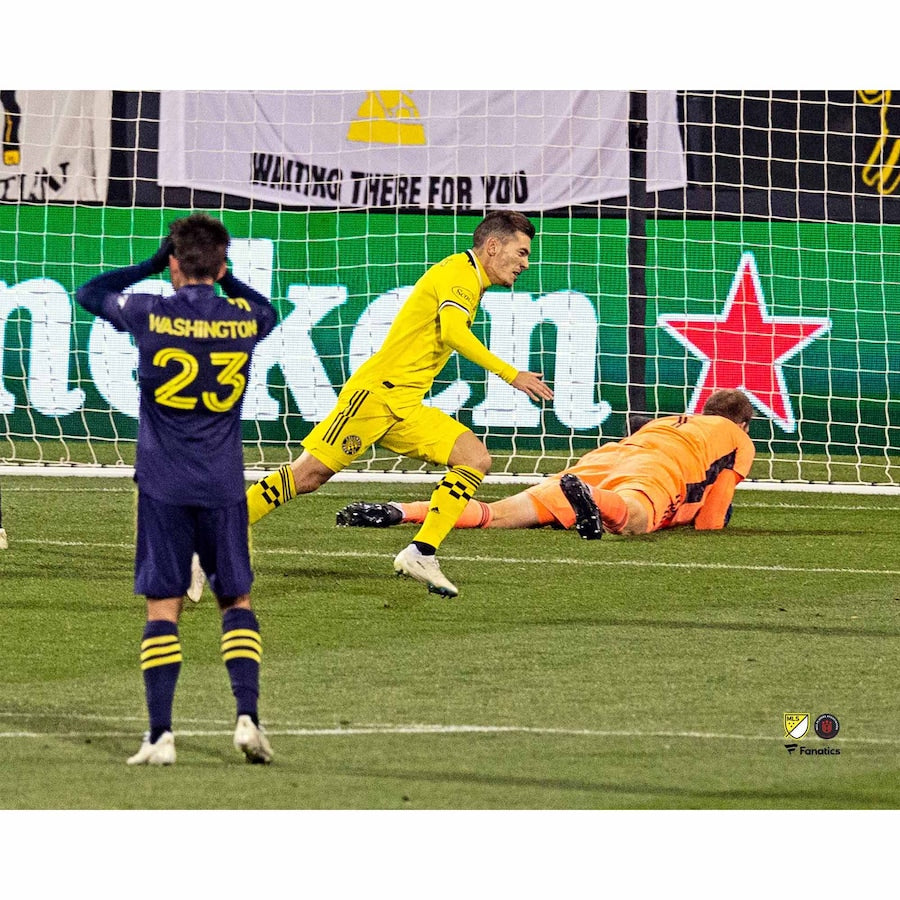 Pedro Santos Columbus Crew Unsigned 2020 MLS Playoffs Eastern Conference Semi-Finals Goal in Win Photograph