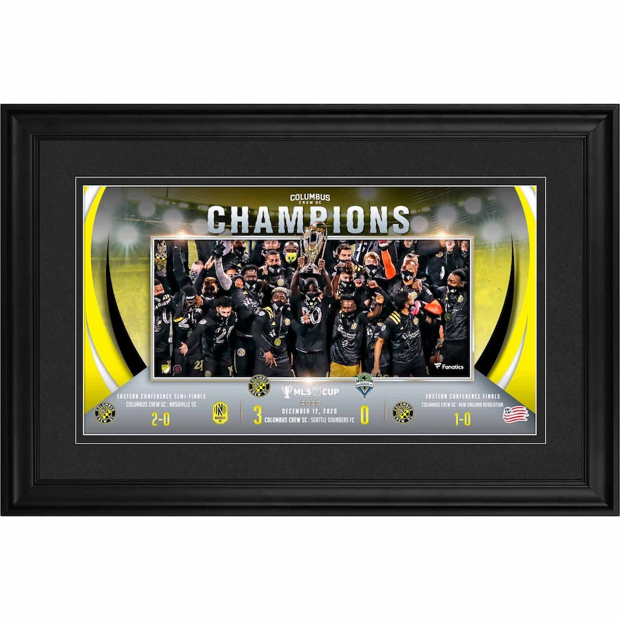 Columbus Crew Framed 10'' x 18'' 2020 MLS Cup Champions Panoramic Photograph
