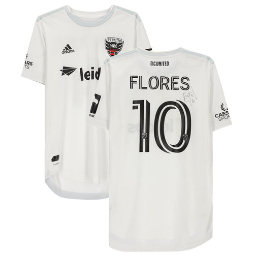 Edison Flores D.C. United Autographed Match-Used White #10 Jersey from the 2020 MLS Season