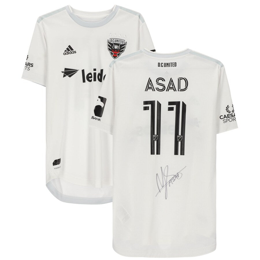 Yamil Asad D.C. United Autographed Match-Used White #11 Jersey from the 2020 MLS Season