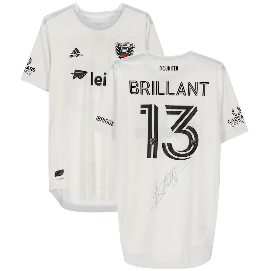 Frederic Brillant D.C. United Autographed Match-Used White #13 Jersey from the 2020 MLS Season