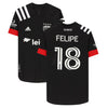 Felipe Martins D.C. United Autographed Match-Used Black #18 Jersey from the 2020 MLS Season
