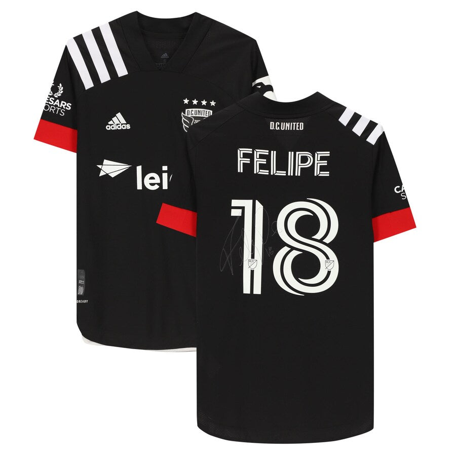 Felipe Martins D.C. United Autographed Match-Used Black #18 Jersey from the 2020 MLS Season