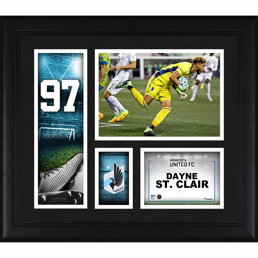 Dayne St. Clair Minnesota United FC Framed 15'' x 17'' Player Core Collage