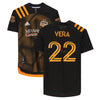 Matias Vera Houston Dynamo Autographed Match-Used #22 Black Jersey from the 2020 MLS Season