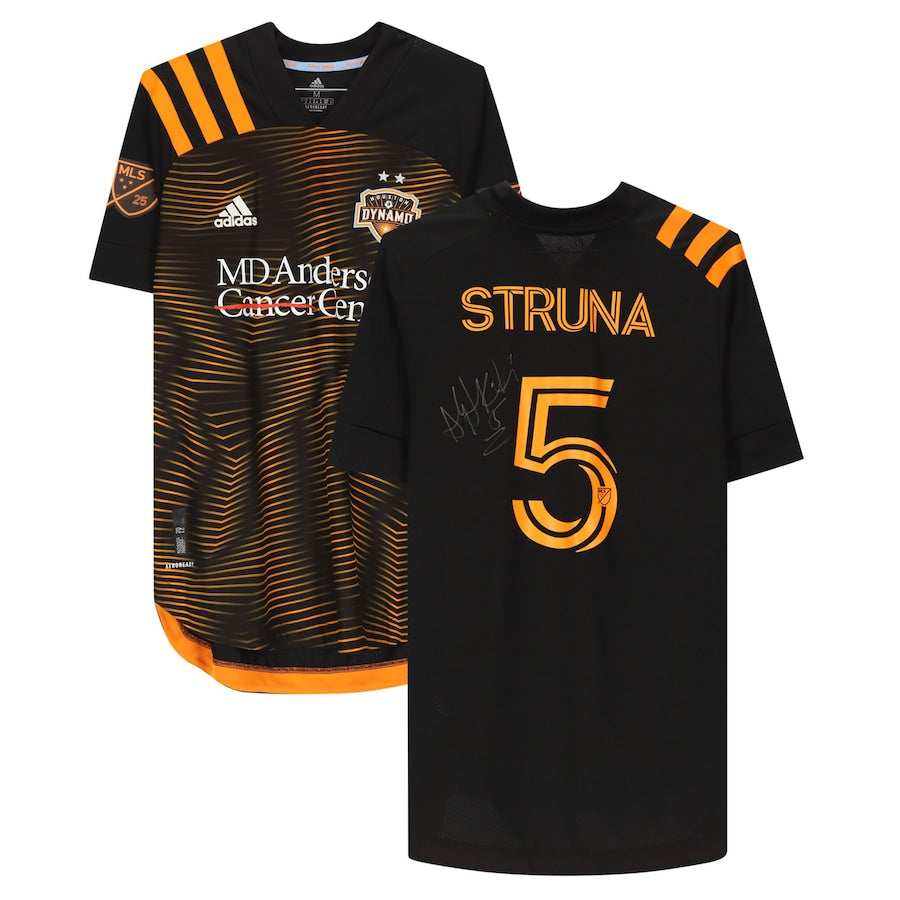 Kiki Struna Houston Dynamo FC Autographed Match-Used #5 Black Jersey from the 2020 MLS Season
