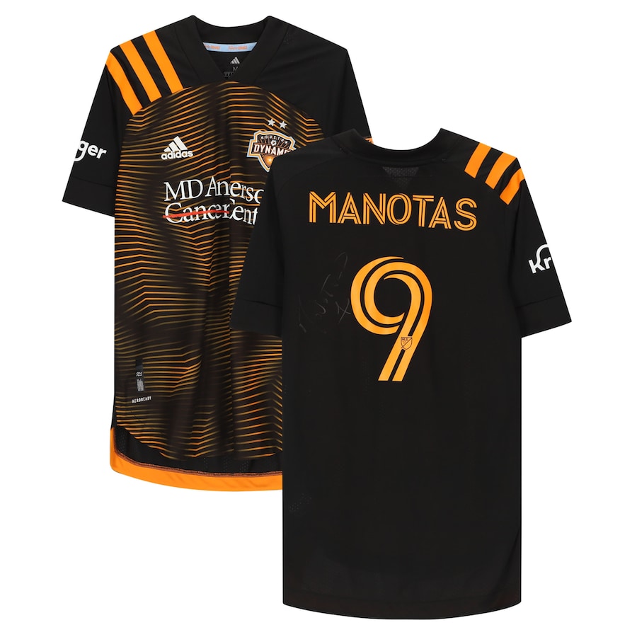 Mauro Manotas Houston Dynamo FC Autographed Match-Used #9 Black Jersey from the 2020 MLS Season