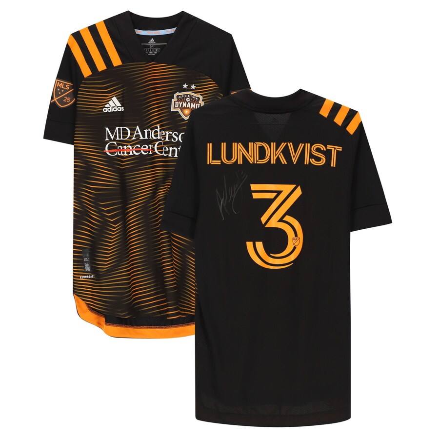 Adam Lundkvist Houston Dynamo FC Autographed Match-Used #3 Black Jersey from the 2020 MLS Season
