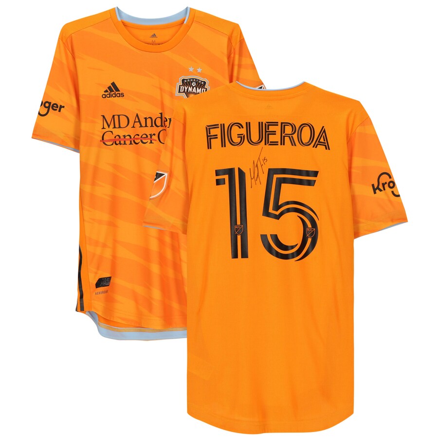 Maynor Figueroa Houston Dynamo FC Autographed Match-Used #15 Orange Jersey from the 2020 MLS Season