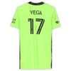 Daniel Vega San Jose Earthquakes Autographed Match-Used #17 Green Jersey from the 2020 MLS Season