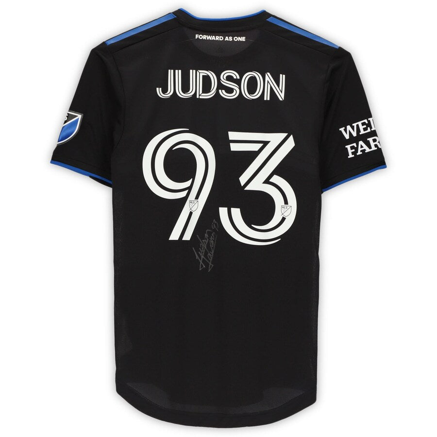 Judson San Jose Earthquakes Autographed Match-Used #93 Black Jersey from the 2020 MLS Season