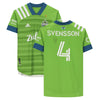 Gustav Svensson Seattle Sounders FC Autographed Match-Used #4 Green Jersey from the 2020 MLS Season