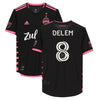 Jordy Delem Seattle Sounders FC Autographed Match-Used #8 Black Jersey from the 2020 MLS Season