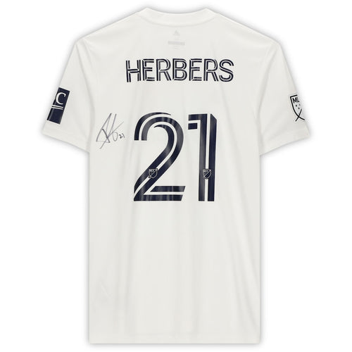 Fabian Herbers Chicago Fire Autographed Match-Used #21 White Jersey from the 2020 MLS Season