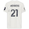 Fabian Herbers Chicago Fire Autographed Match-Used #21 White Jersey from the 2020 MLS Season