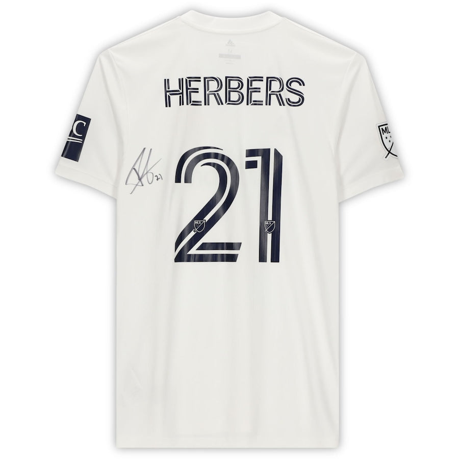 Fabian Herbers Chicago Fire Autographed Match-Used #21 White Jersey from the 2020 MLS Season