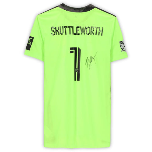 Bobby Shuttleworth Chicago Fire Autographed Match-Used #1 Green Jersey from the 2020 MLS Season