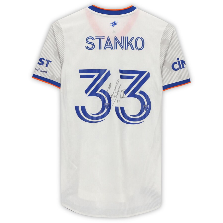 Caleb Stanko FC Cincinnati Autographed Match-Used #33 White Jersey from the 2020 MLS Season