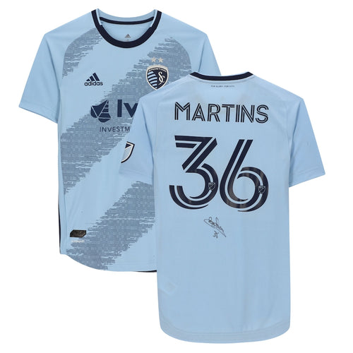 Luis Martins Sporting Kansas City Autographed Match-Used #36 Blue Jersey from the 2020 MLS Season