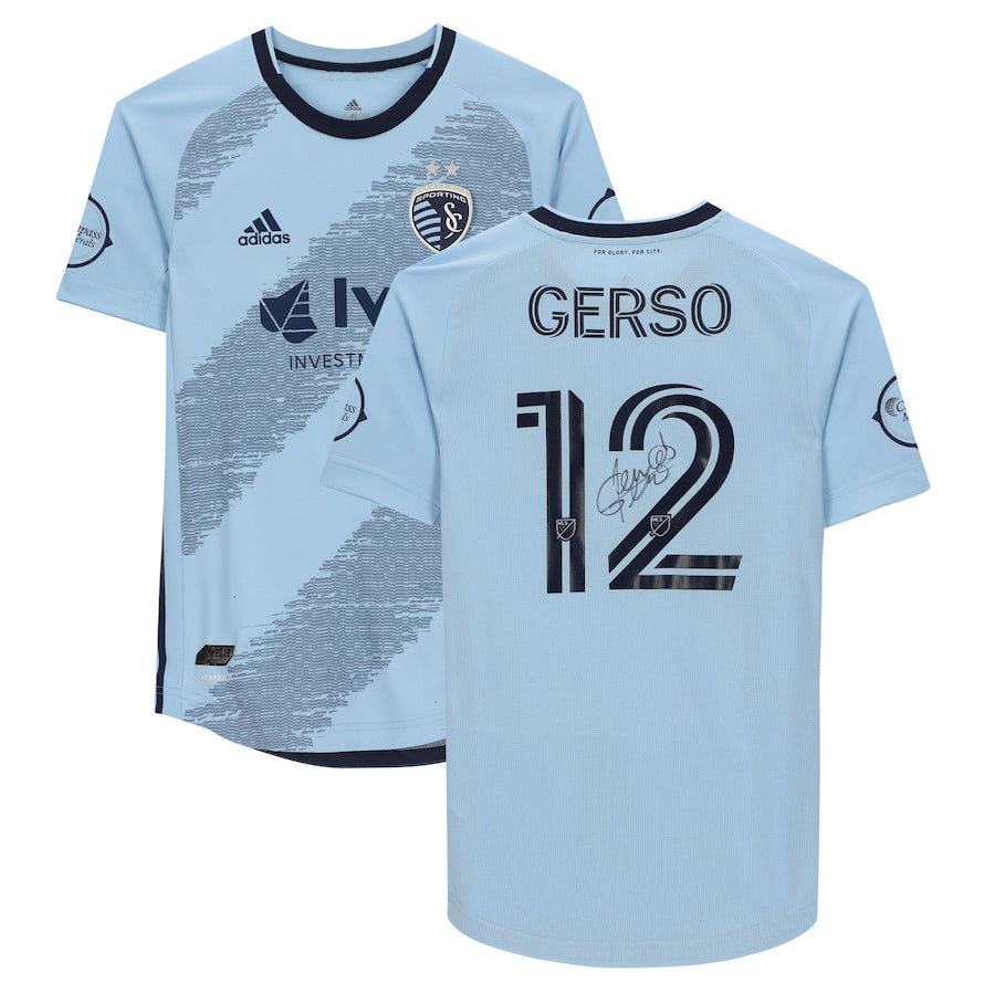 Gerso Fernandes Sporting Kansas City Autographed Match-Used #12 Blue Jersey from the 2020 MLS Season