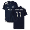Khiry Shelton Sporting Kansas City Autographed Match-Used #11 Navy Jersey from the 2020 MLS Season