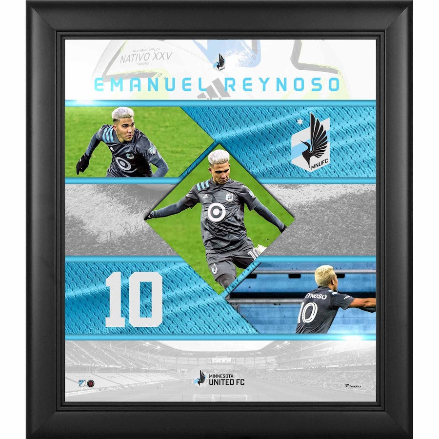 Emanuel Reynoso Minnesota United FC Framed 15'' x 17'' Stitched Stars Collage