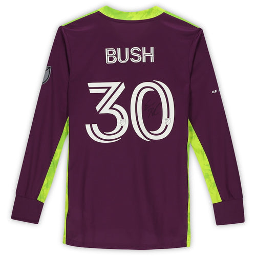 Evan Bush Vancouver Whitecaps FC Autographed Match-Used #30 Purple Jersey from the 2020 MLS Season