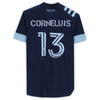 Derek Cornelius Vancouver Whitecaps FC Match-Used #13 Navy Jersey from the 2020 MLS Season
