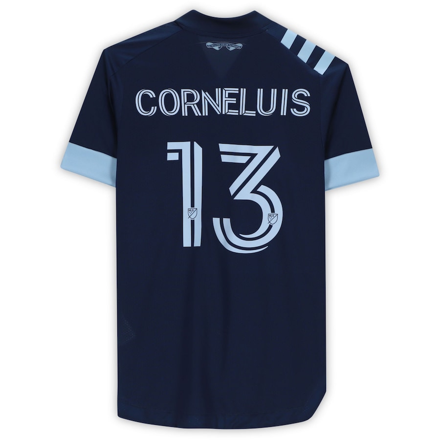 Derek Cornelius Vancouver Whitecaps FC Match-Used #13 Navy Jersey from the 2020 MLS Season