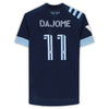 Cristian Dajome Vancouver Whitecaps FC Autographed Match-Used #11 Navy Jersey from the 2020 MLS Season