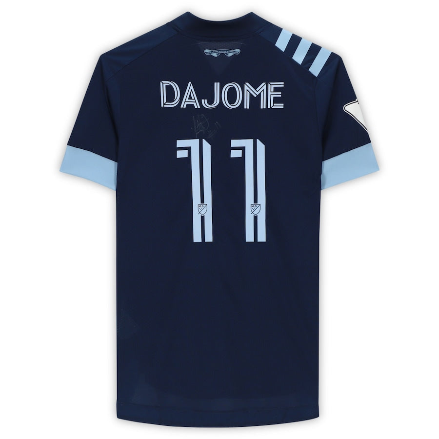 Cristian Dajome Vancouver Whitecaps FC Autographed Match-Used #11 Navy Jersey from the 2020 MLS Season