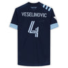 Ranko Veselinovic Vancouver Whitecaps FC Autographed Match-Used #4 Navy Jersey from the 2020 MLS Season