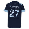 Ryan Raposo Vancouver Whitecaps FC Autographed Match-Used #27 Navy Jersey from the 2020 MLS Season