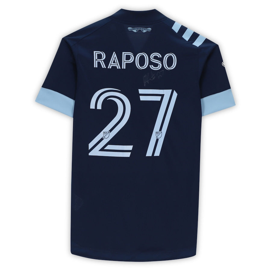 Ryan Raposo Vancouver Whitecaps FC Autographed Match-Used #27 Navy Jersey from the 2020 MLS Season
