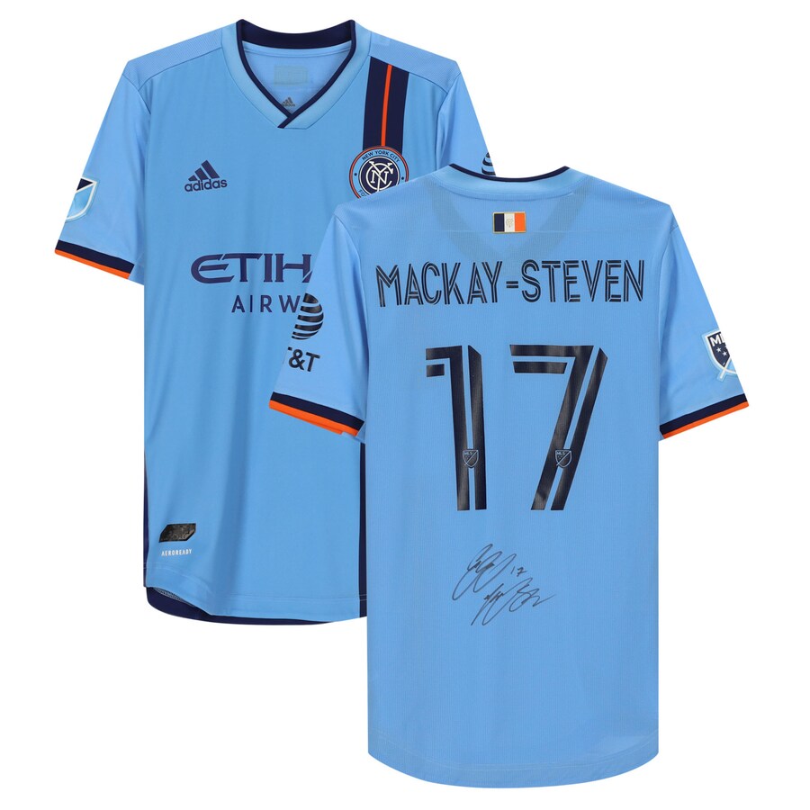 Gary Mackay-Steven New York City FC Autographed Match-Used #17 Blue Jersey from the 2020 MLS Season