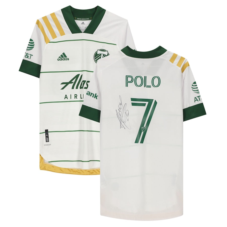 Andy Polo Portland Timbers Autographed Match-Used #7 White Jersey from the 2020 MLS Season