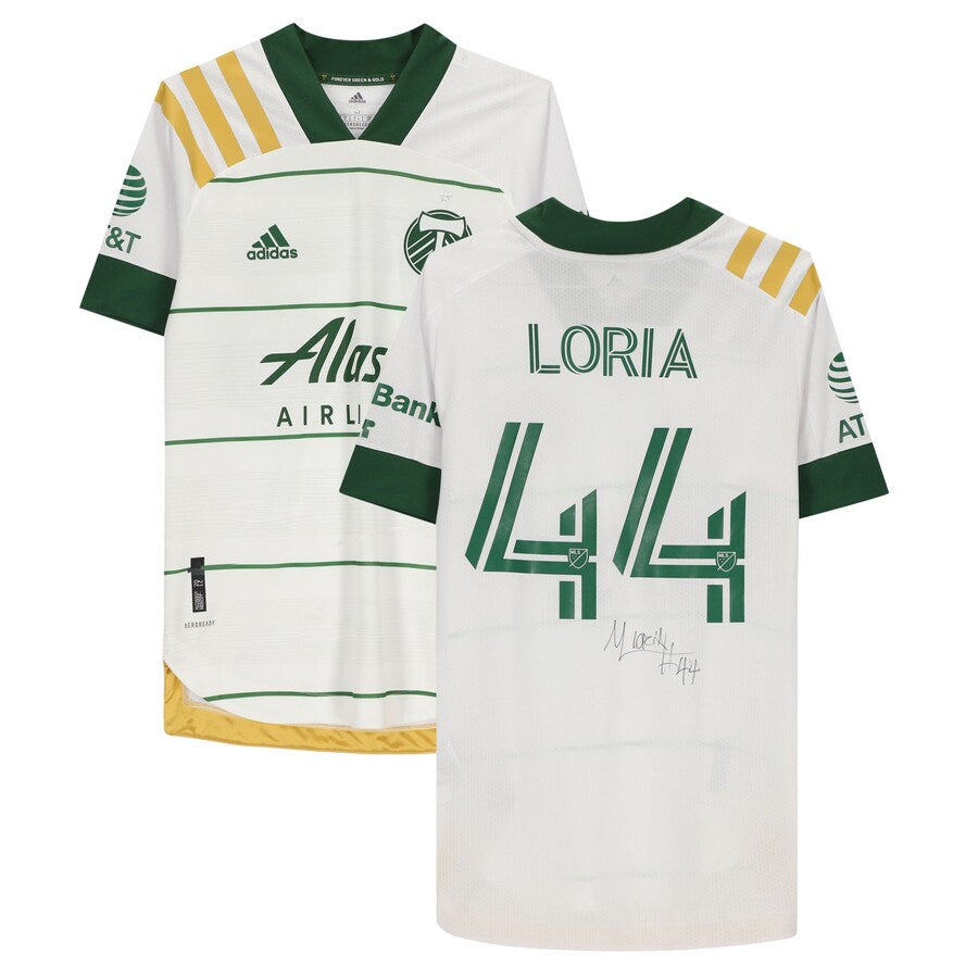 Marvin Loria Portland Timbers Autographed Match-Used #44 White Jersey from the 2020 MLS Season
