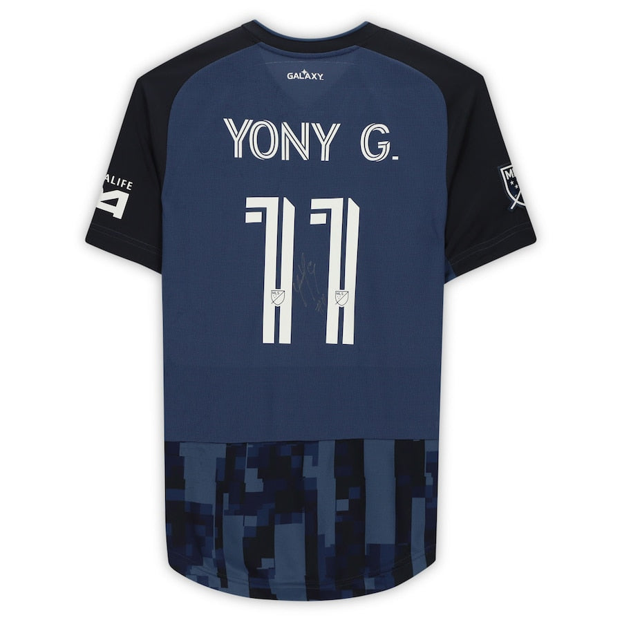 Yony Gonzalez LA Galaxy Autographed Match-Used #11 Blue Jersey from the 2020 MLS Season