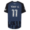 Yony Gonzalez LA Galaxy Autographed Match-Used #11 Blue Jersey from the 2020 MLS Season