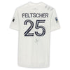 Rolf Feltscher LA Galaxy Autographed Match-Used #25 White Jersey from the 2020 MLS Season