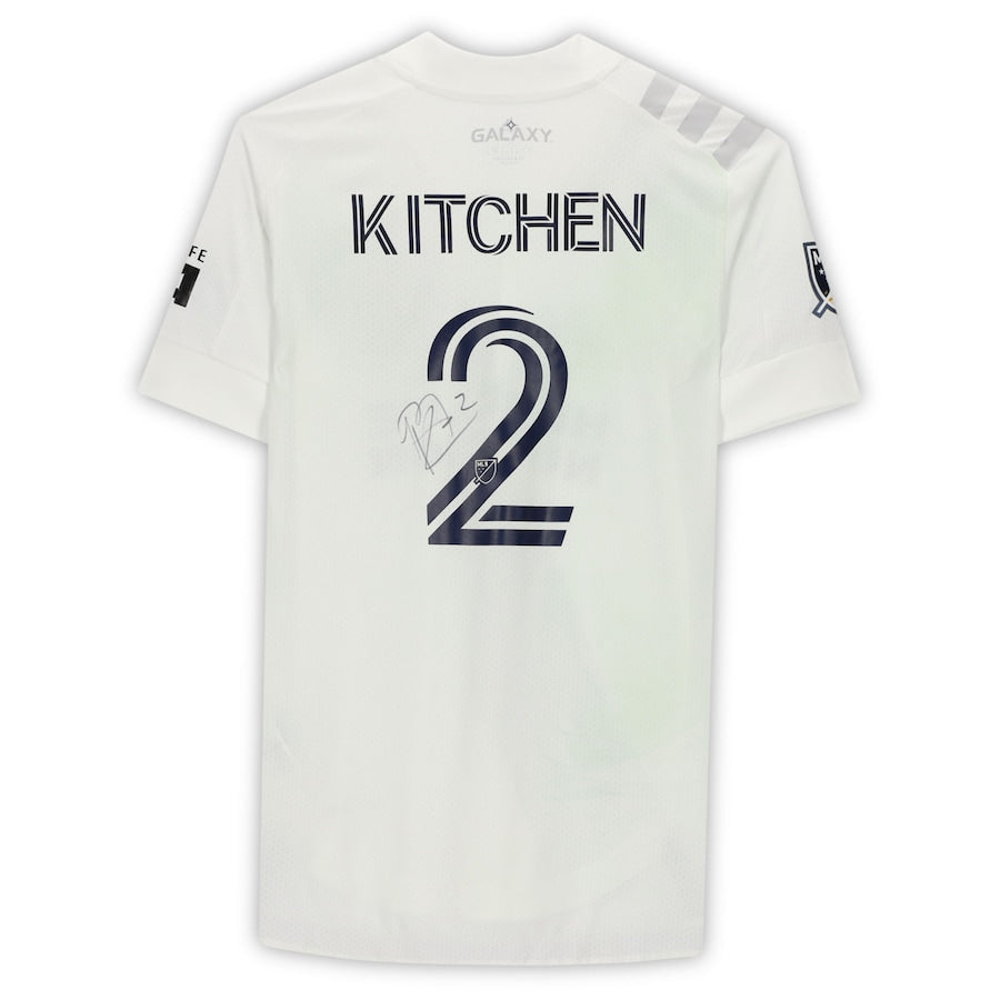 Perry Kitchen LA Galaxy Autographed Match-Used #2 White Jersey from the 2020 MLS Season